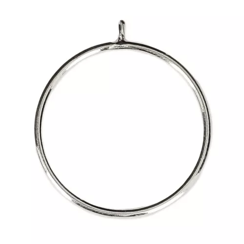 Anello per perline mezze forate 6 / 8 et10 mm in Argento 925 Taglia 57 x1