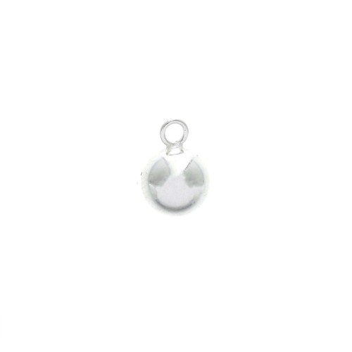 Ciondolo a pallina 6 mm per creazione di bijoux DIY Argento 925 x1