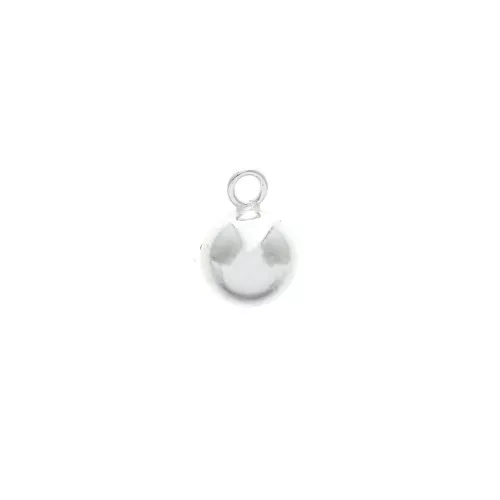 Ciondolo a pallina 6 mm per creazione di bijoux DIY Argento 925 x1