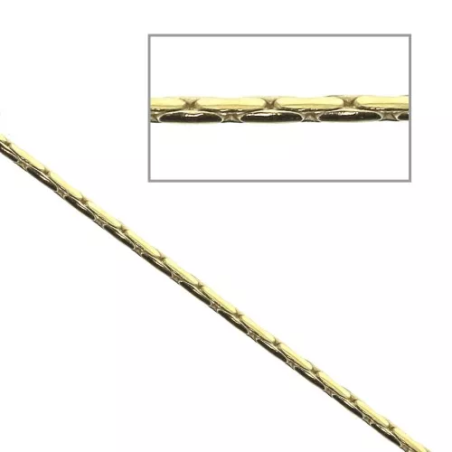 Catena maglia paloma rotonda 1 mm placcato oro 3 microns x50 cm