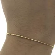 Catena maglia paloma rotonda 1 mm placcato oro 3 microns x50 cm