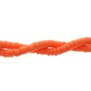 Perline Heishi in pasta polimerica 4x1 mm Arancione scuro x39 cm