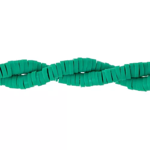 Perla in pasta polimerica 4,5x1 mm Verde smeraldo x39 cm