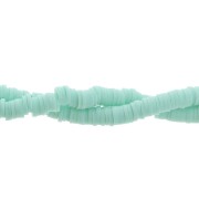 Perle rondelle in pasta polimerica Heishi 6x1 mm Menta x44 cm