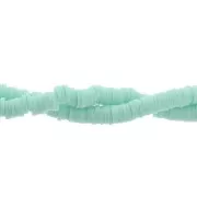 Perle rondelle in pasta polimerica Heishi 6x1 mm Menta x44 cm
