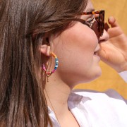 Perla in pasta polimerica Heishi 5x1 mm Azzurro x39 cm