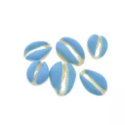 Conchiglia cauri/ciprea con resina eposs. per creare bijoux 20 a 25mm x1 Azzurro