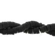 Perle in pasta polimerica Heishi 6x1 mm Nero x45 cm