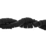 Perle in pasta polimerica Heishi 6x1 mm Nero x45 cm