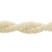 Perle in pasta polimerica Heishi 6x1 mm Crema x45 cm