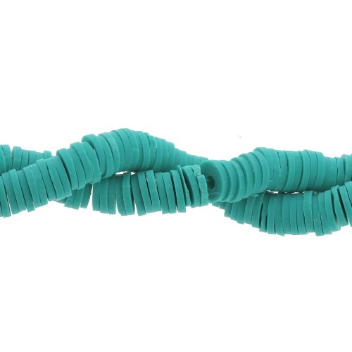 Perla in pasta polimerica 6x1 mm blu turchese x40 cm