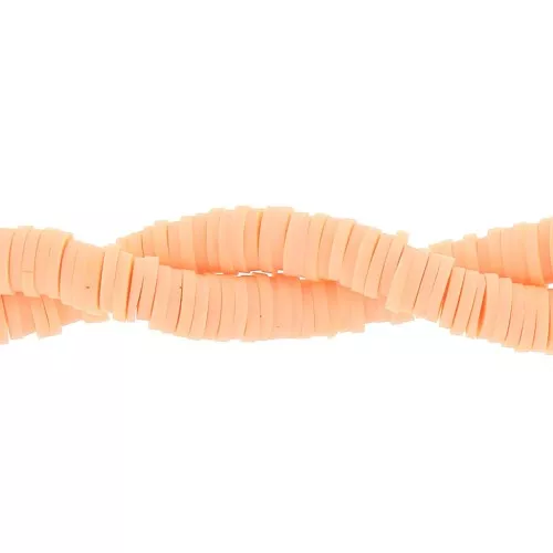 Perle in pasta polimerica Heishi 6x1 mm Salmone x39 cm