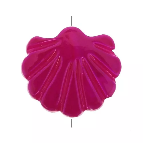 Conchiglia madreperla forata - 12 mm per la creazione di bijoux x1 Magenta