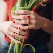 Conchiglia madreperla forata - 12 mm per la creazione di bijoux Rosso scuro