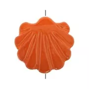 Conchiglia madreperla forata  - 12 mm per la creazione di bijoux Arancione