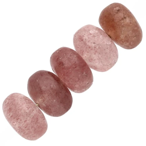 Perline Strawberry Quartz rondelle mm. 8x5 x15