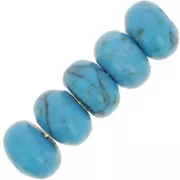 Perline Turchese imitazione rondelle mm. 8x5 x15