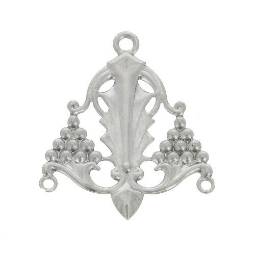 Base per orecchini 27x23mm DIY - Acciaio inox x2