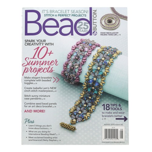 Rivista Bead Button Agosto 2019 In Inglese Perles Co