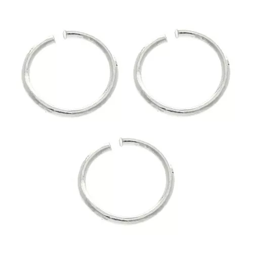 Anellini aperti mm. 12x1.15 Fabbricazione europea - Placcatura argento finox20