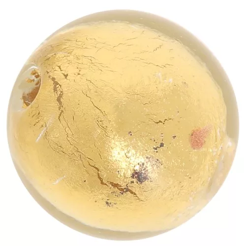 Tonda Murano mm. 12 foglia oro Crystal x1
