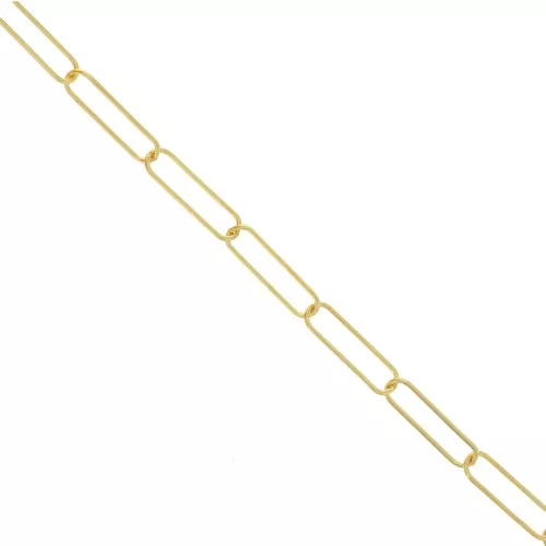 Catena maglia rettangolare 6 mm Dorato x50 cm