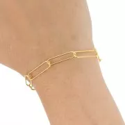 Catena maglia rettangolare 6 mm Dorato x50 cm