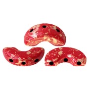 Arcos® di Puca® 5x10 mm Red Coral Gold Splash x10g