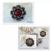 Arcos® di Puca® 5x10 mm Red Coral Gold Splash x10g