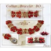 Arcos® di Puca® 5x10 mm Red Coral Gold Splash x10g