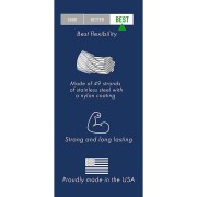 Cavetto acciaio 49 fili mm. 0.46 x m. 9,2