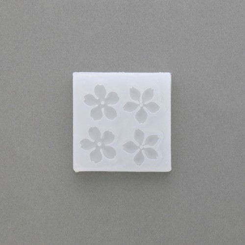 Stampo in silicone per resina d'inclusione  48x48 mm - Fiori di ciliegio x1