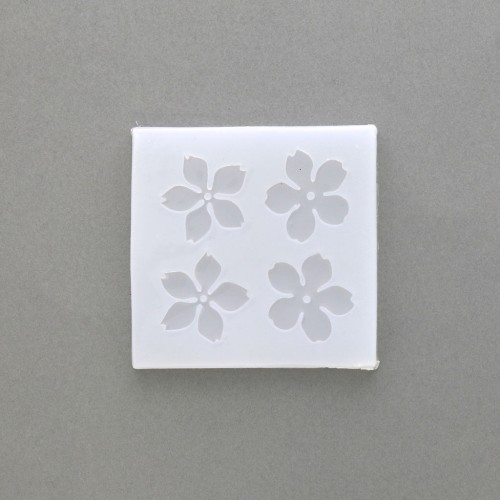 Stampo in silicone per resina  63x63 mm - Fiori di ciliegio x1
