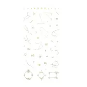 Stickers autoadesivi - Segni dello zodiaco dorati per accessori e bijoux in resina
