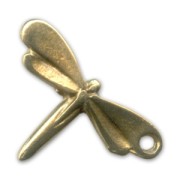 Ciondolo libellula mm. 13 gold bronze x1