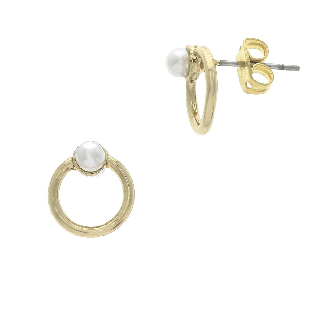 Orecchini Oro giallo 375/9K Zirconia rosa, [rund