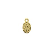 Medaglietta ovale simbolo religioso croce e Jesù 13x8 mm - Dorato con oro fino x1|raw }}