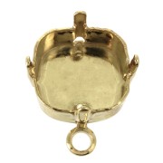 Orecchini a chiodo castone cabochon 4470 12 mm Dorato x2|raw }}