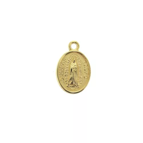 Medaglietta ovale simbolo religioso/resina eposs. 17x11mm - Dorato con oro fino x1