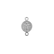 Distanziatore in zamac - simbolo religioso-Croce Gesù 16x9mm Placcatura argento an