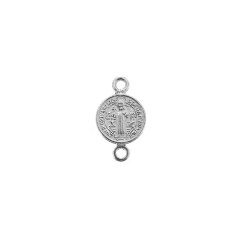 Distanziatore in zamac - simbolo religioso-Croce Gesù 16x9mm Placcatura argento an