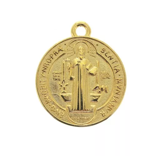 Medaglia in zamac simbolo religioso / Santo 23x20 mm - Dorato con oro fino x1