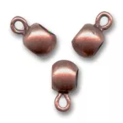 Palle metallo per attachare ciondoli mm. 6x4 rame antico x6