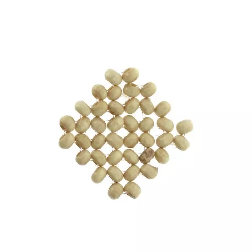 Pendente losanga con perline di legno 34 mm per creazione di bijoux x1