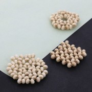 Pendente disco con perline di legno 30 mm x1