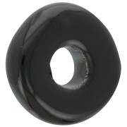 Perla rotonda in ceramica Heishi 15 mm Nero x1
