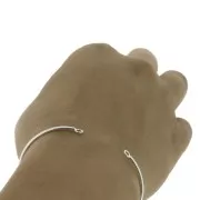 Bracciale ovale 2 anellini 59x48 mm da decorare - Argentato x1