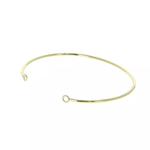 Bracciale ovale 2 anellini 59x48 mm da decorare - Dorato x1