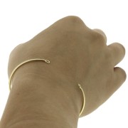 Bracciale ovale 2 anellini 59x48 mm da decorare - Dorato x1