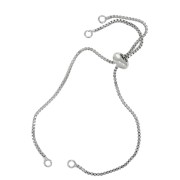 Bracciale regolabile per distanziatore - maglia veneziana 21 cm - Rodio x1|raw }}